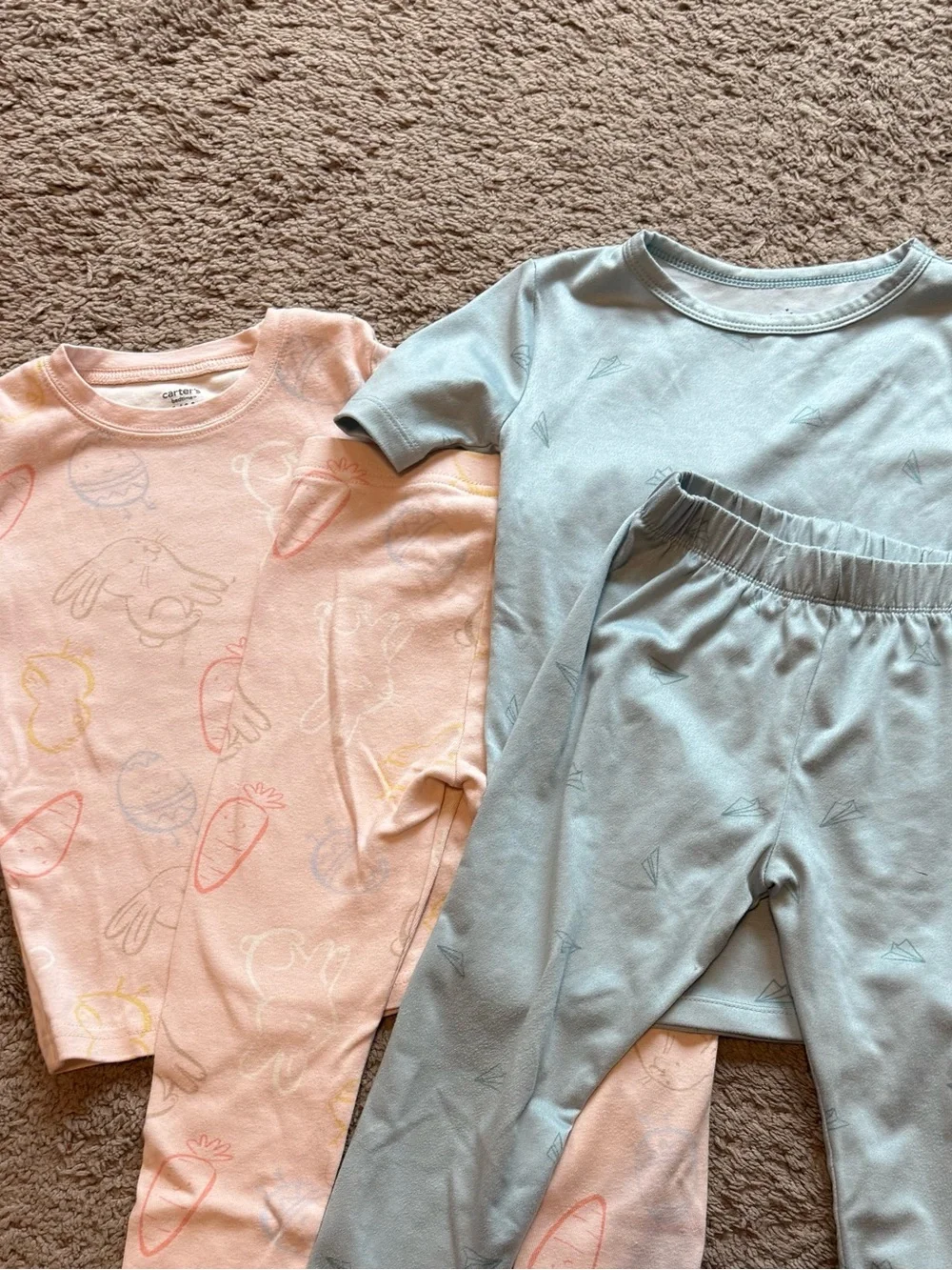 Carter's Kids 2-Pack Pink & Light Blue Pajama Set